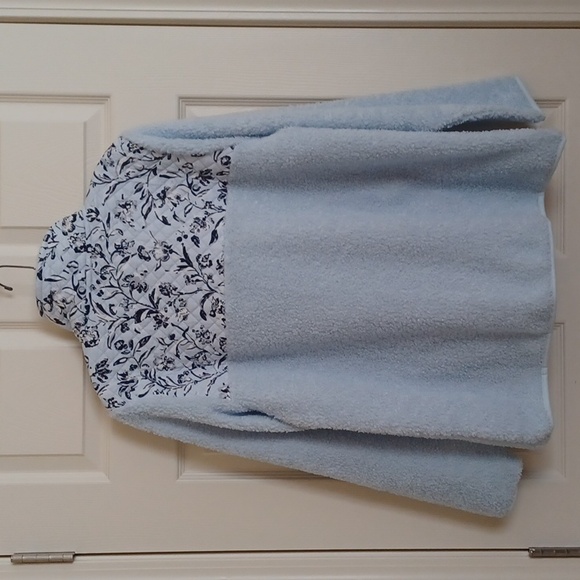 Vera Bradley Perennials Misty Surf Teddy Fleece Pullover ** SZ L - Picture 5 of 9